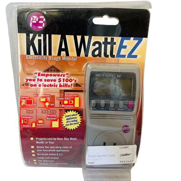 Kill A Watt EZ Electricity Usage Monitor 5 1/3 x 6" - Picture 1 of 5